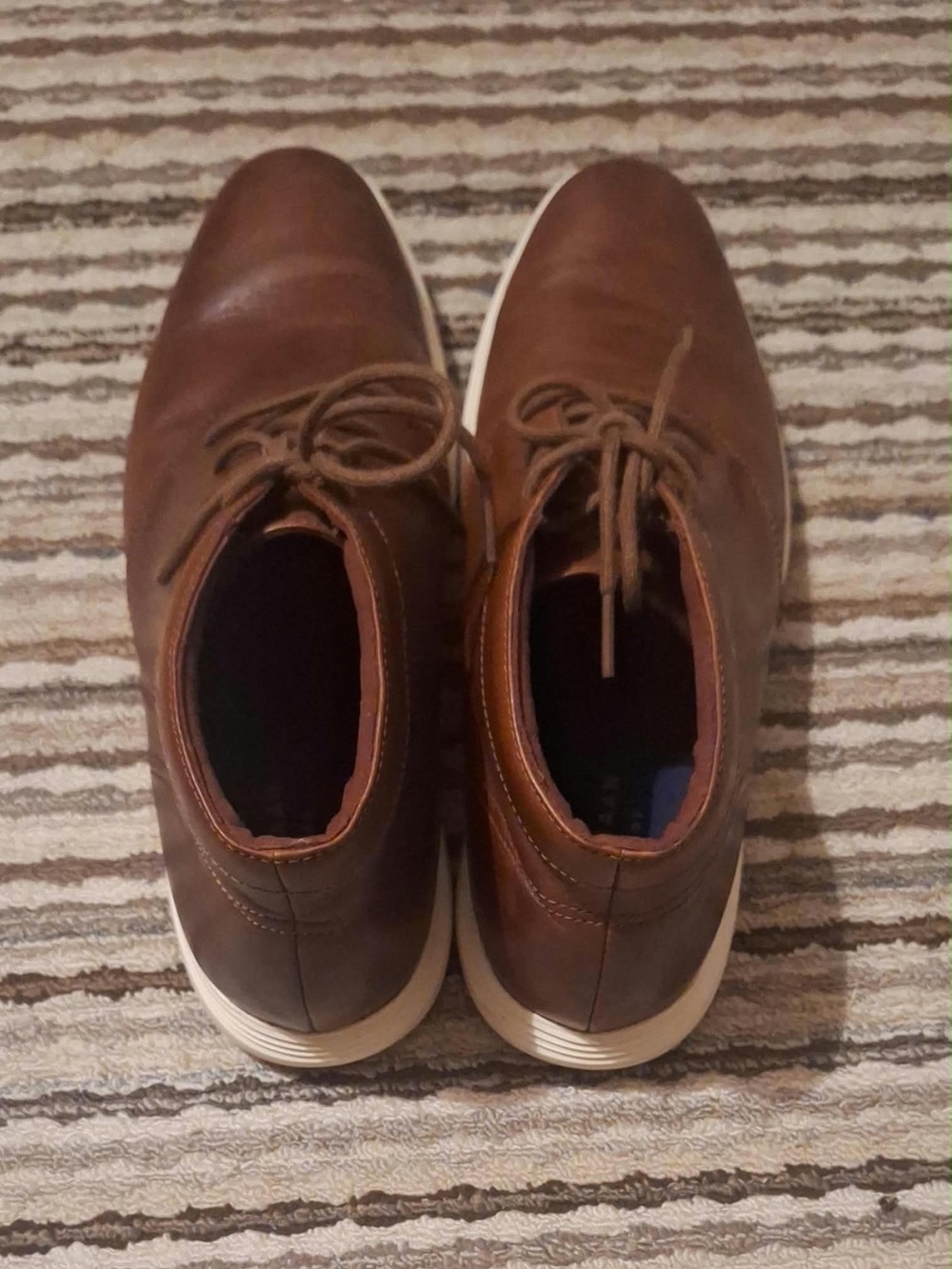 Cole Haan 2.ZEROGRAND Chukka Boots Mens 12M Brown Leather Grand.OS Lace Up